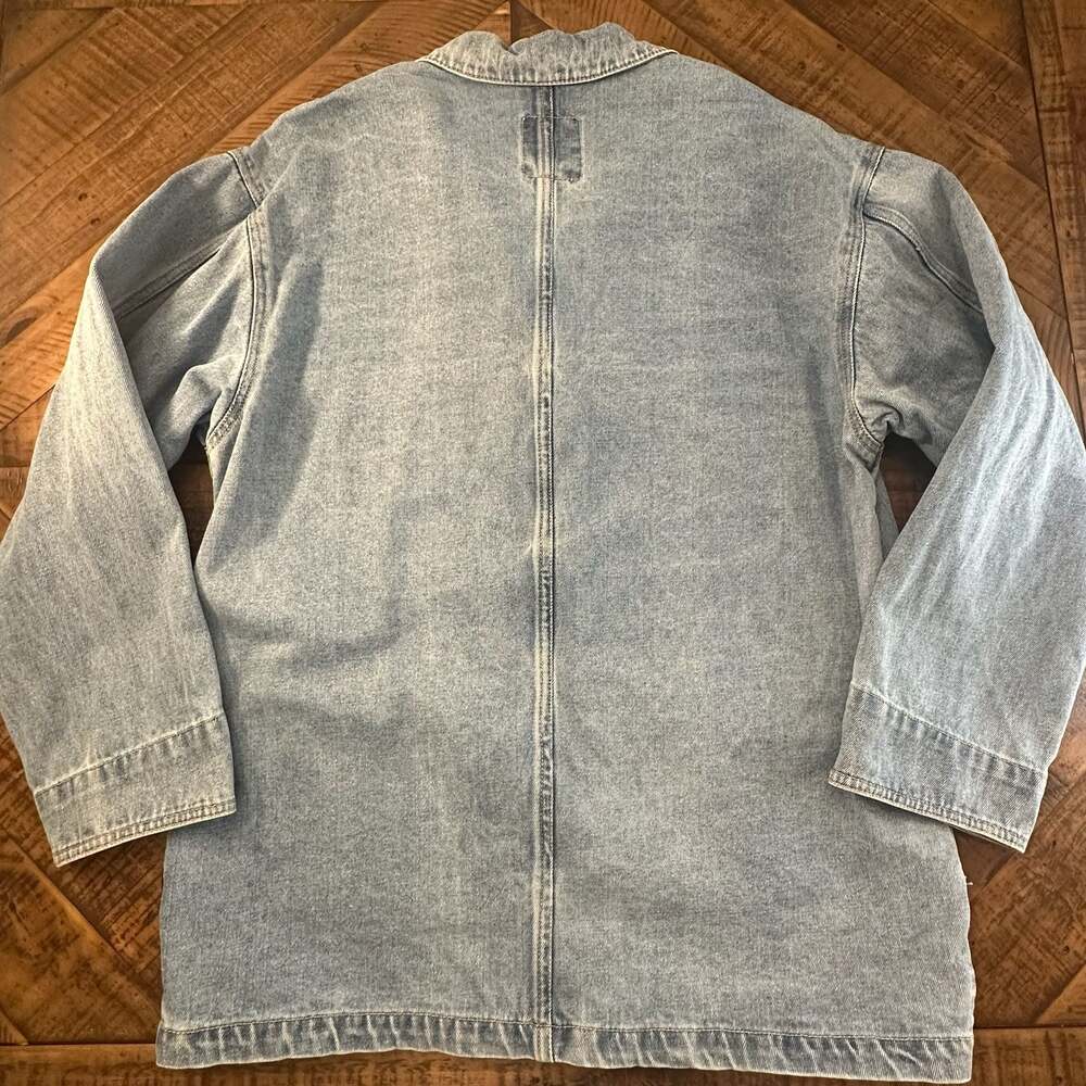 Vintage Studio Wear Denim Chore Coat Utility Jacket Large - Picture 7 of 7